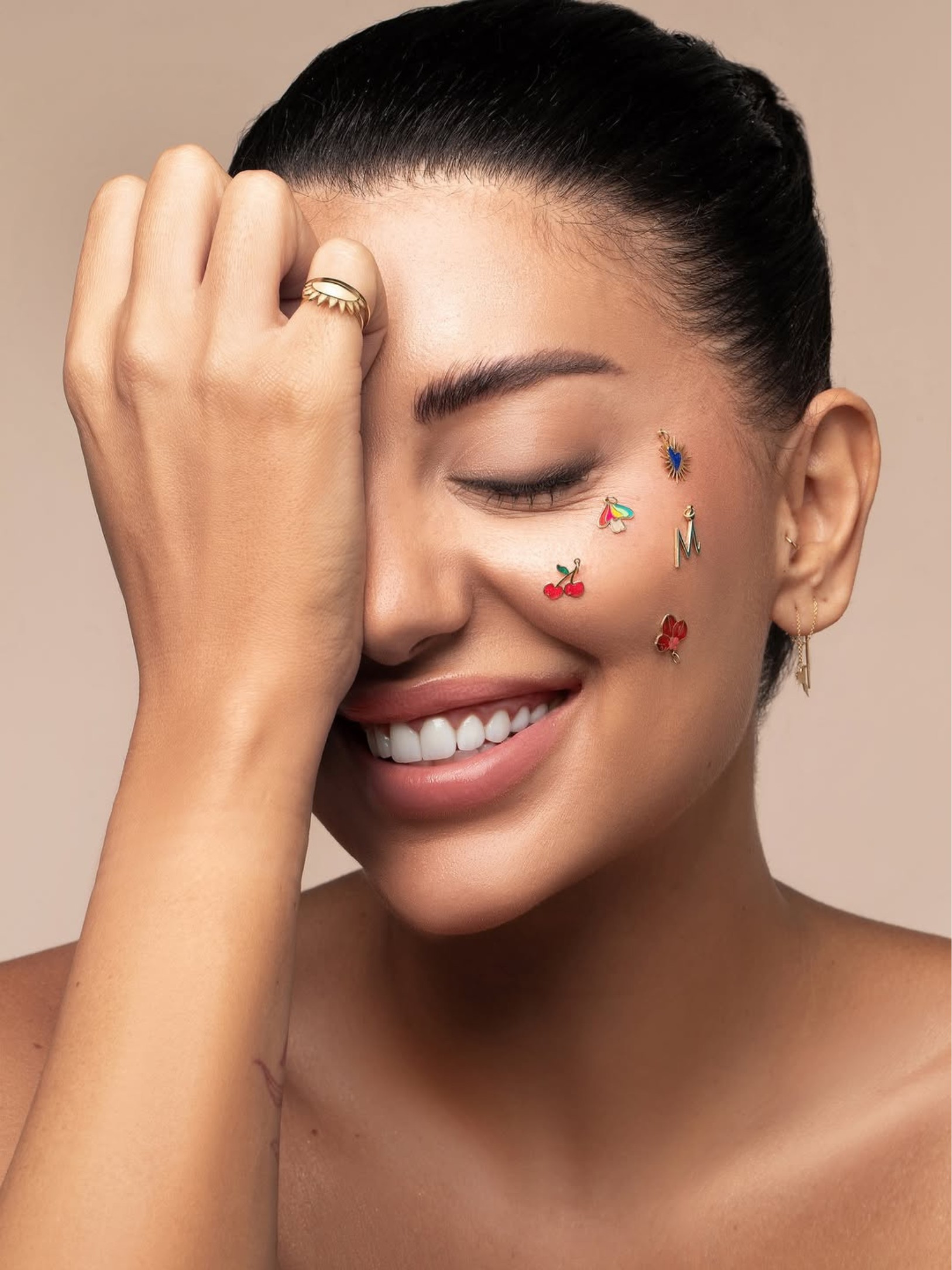 Mira wearing the Say It with a Charm collection